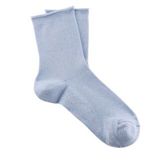 Birkenstock Cotton Sole Bling Skyway Blue Socks